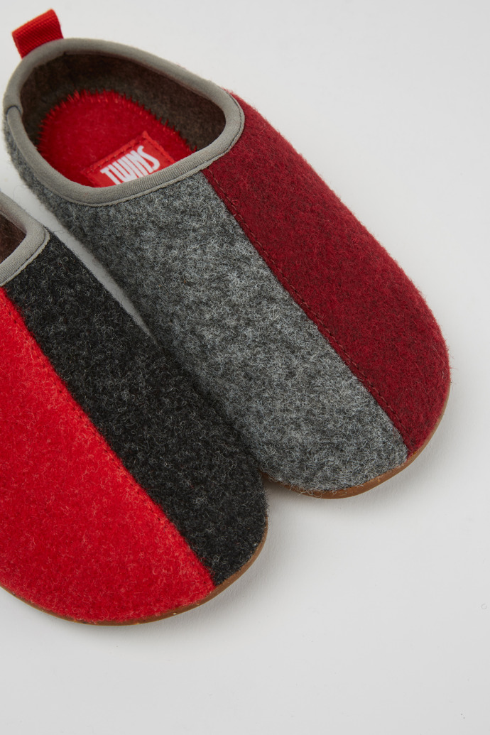 Zapatillas de ca&Ntilde;a de lana multicolor