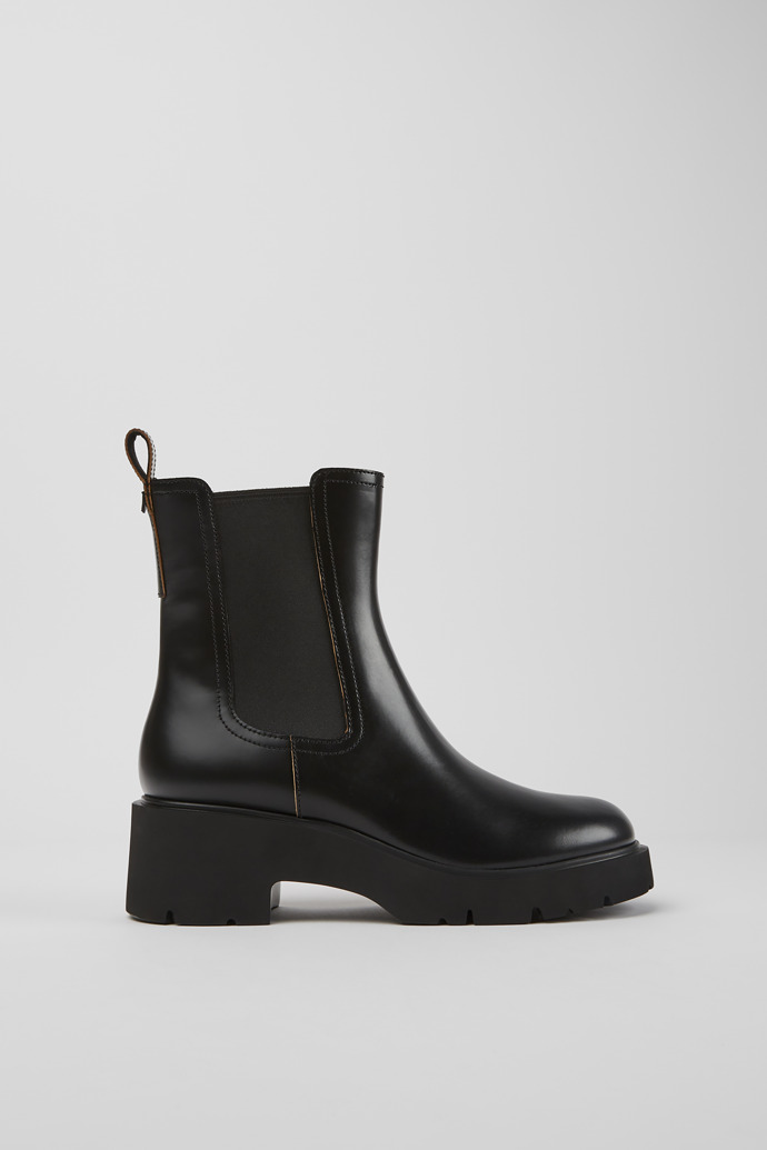 Botas de piel en color negro para mujer