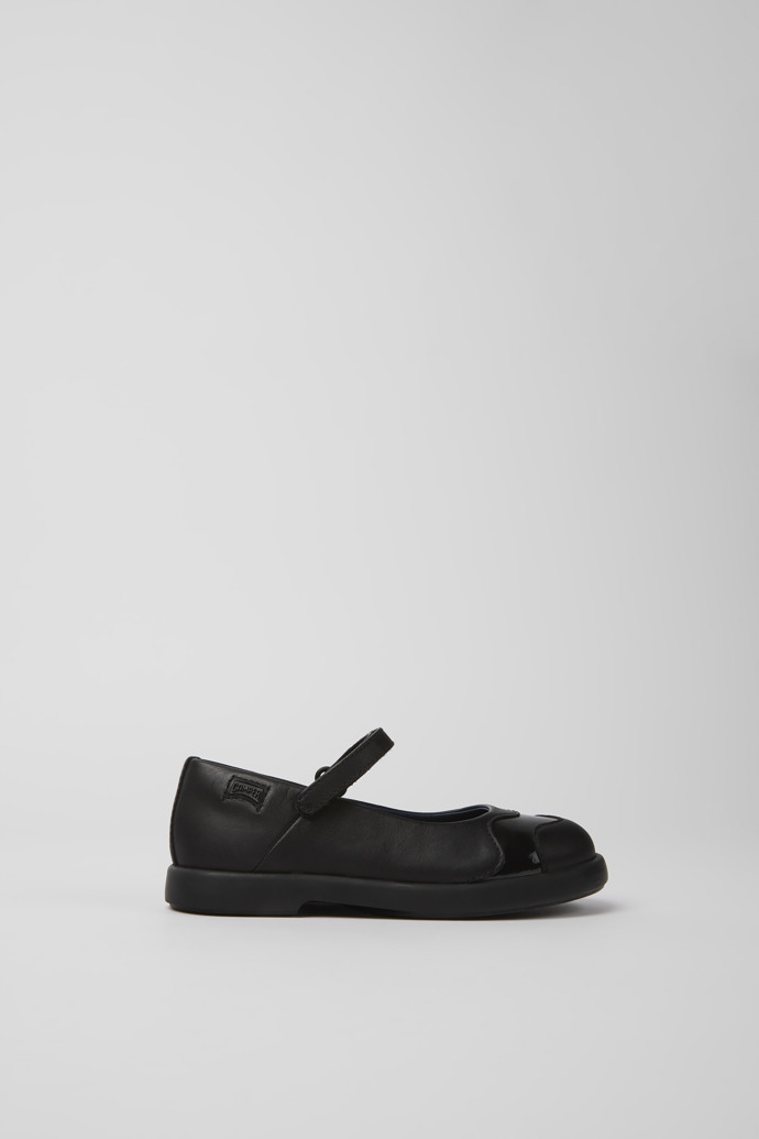 Merceditas planas de piel negras