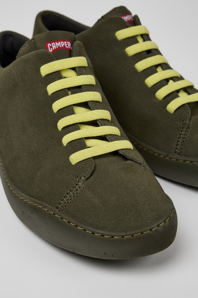 Sneakers verdes de nobuk para hombre
