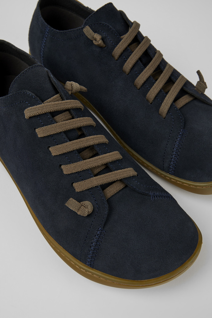 Zapatos azules de nobuk para hombre