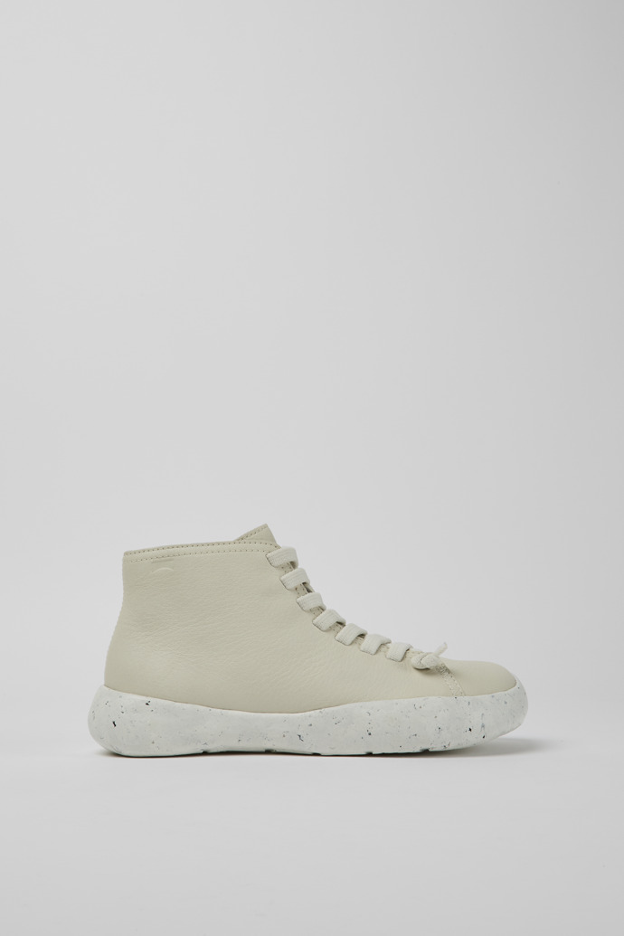 Botines de piel en color blanco para mujer