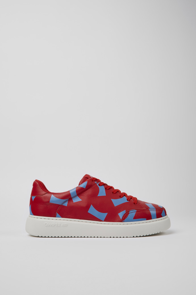 Sneakers rojas y azules estampadas para hombre