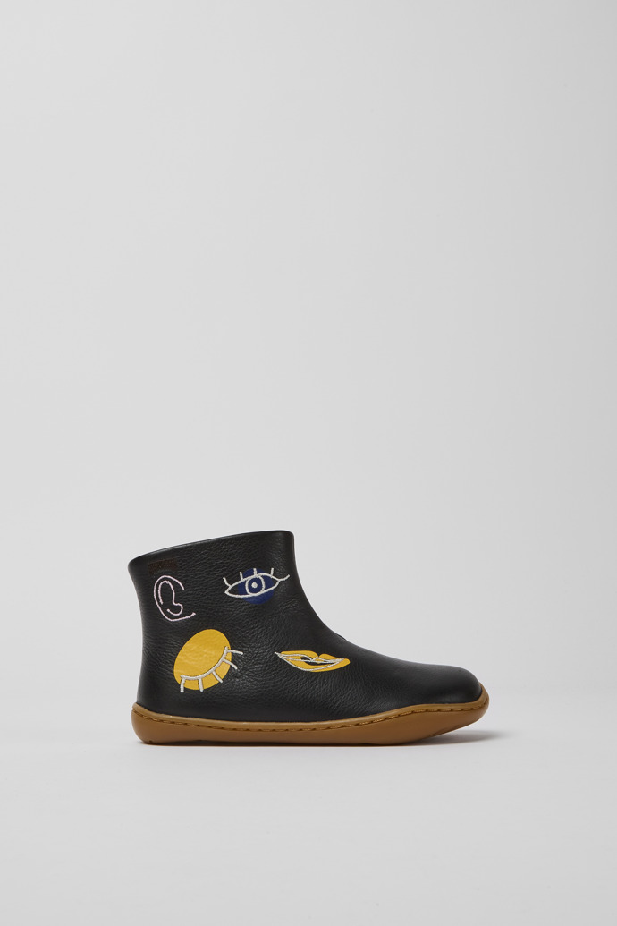 Botines de piel en color negro