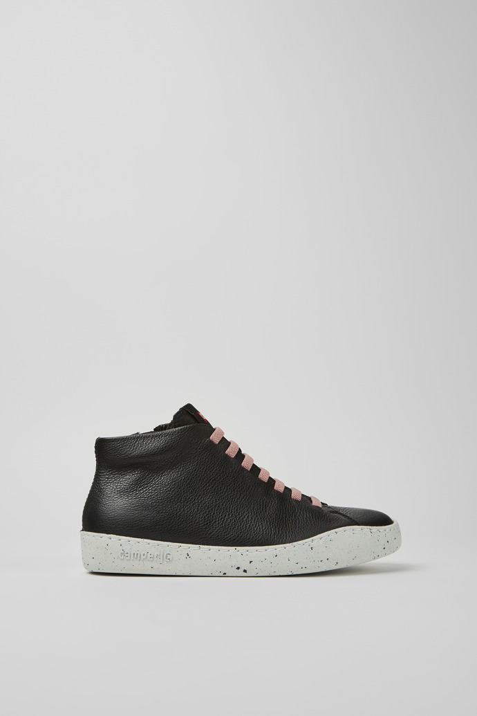 Sneakers negras de piel para mujer