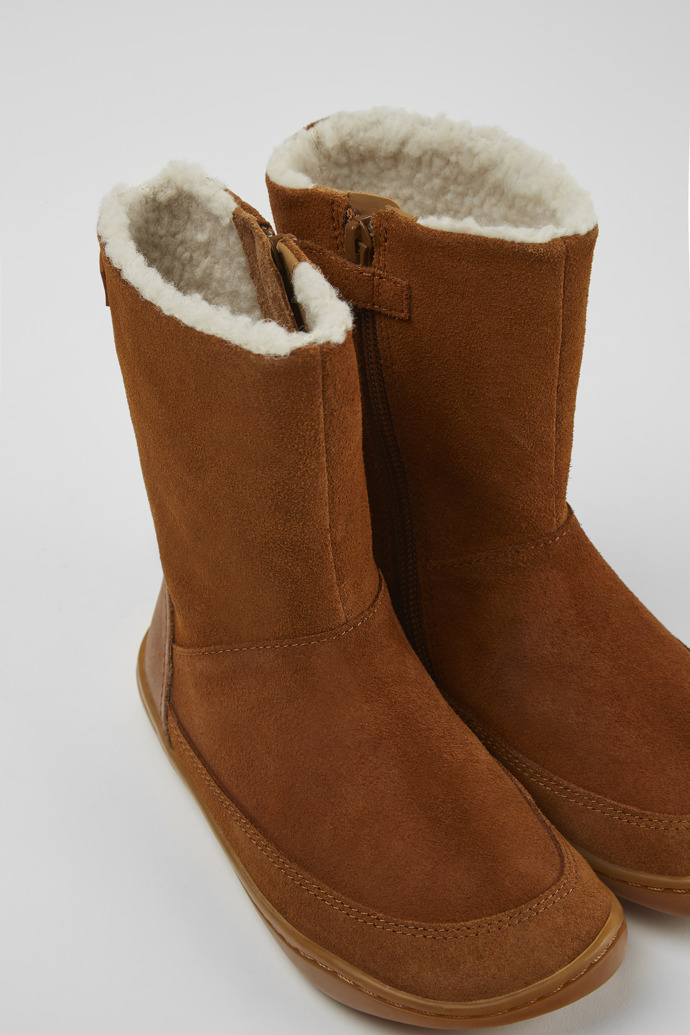 Botas de nobuk y piel marrones