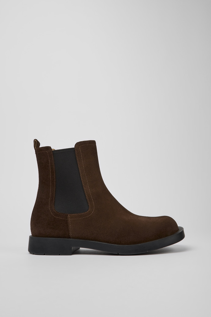 Botas Chelsea marrones de nobuk para hombre