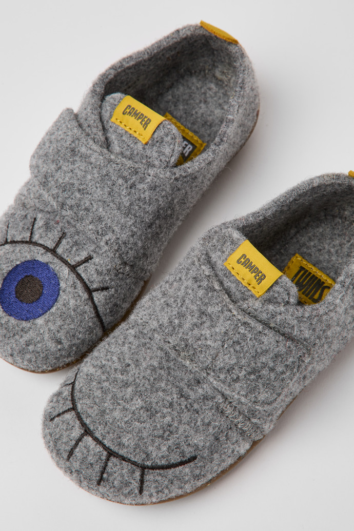 Zapatillas de ca&Ntilde;a de lana natural