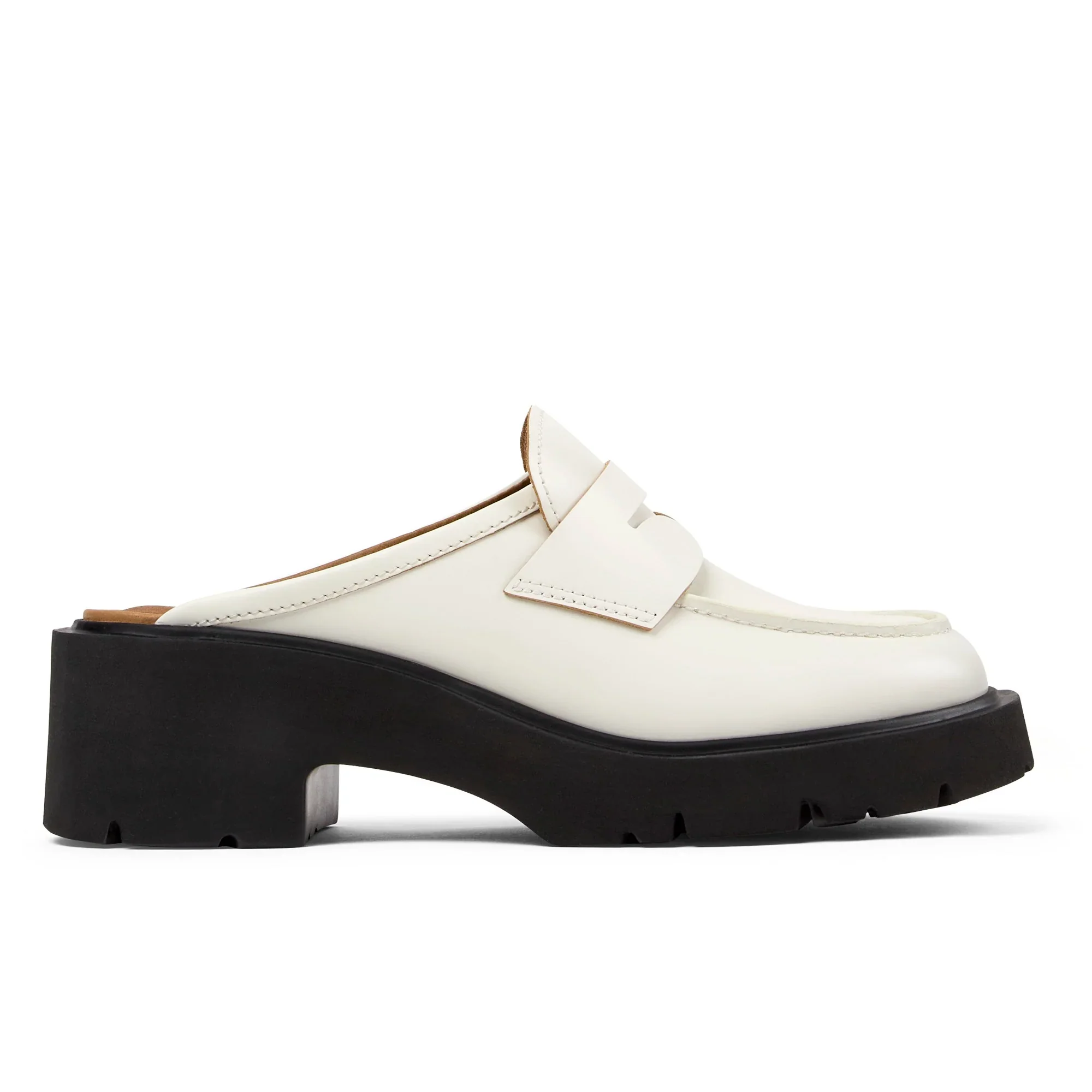 CAMPER | ZAPATO SEMIABIERTO MUJER | MILAH WHITE NATURAL | BLANCO