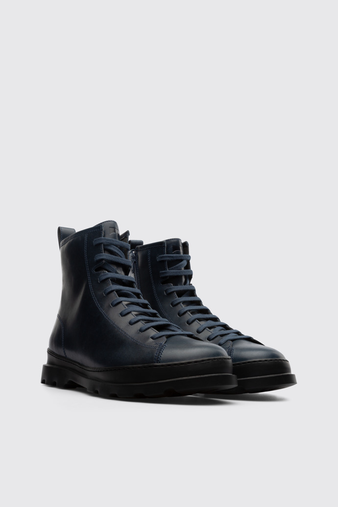 Bota de cordones azul para hombre