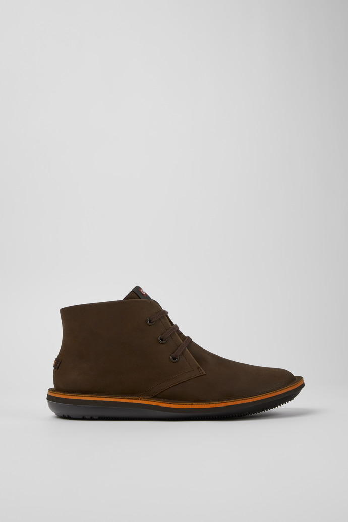 Botines marrones de nobuk para hombre