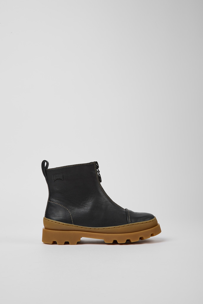 Botas de piel negras con cremallera