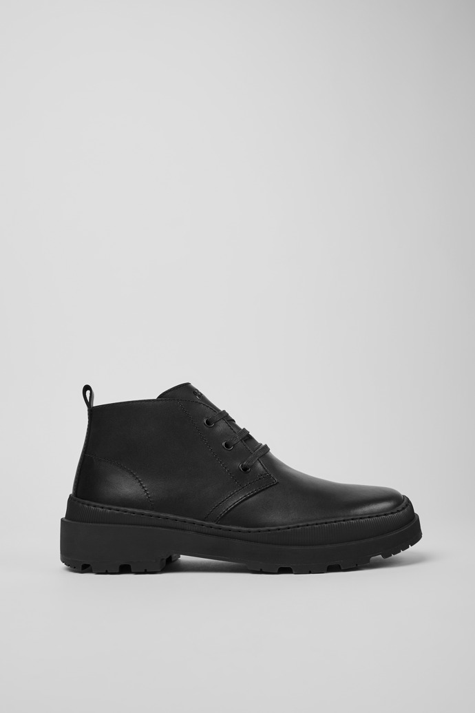Botines negros de piel para hombre