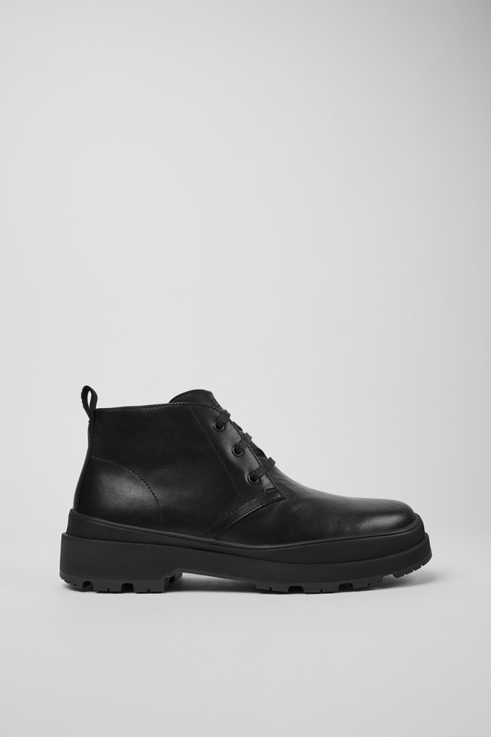 Botines negros de piel para hombre