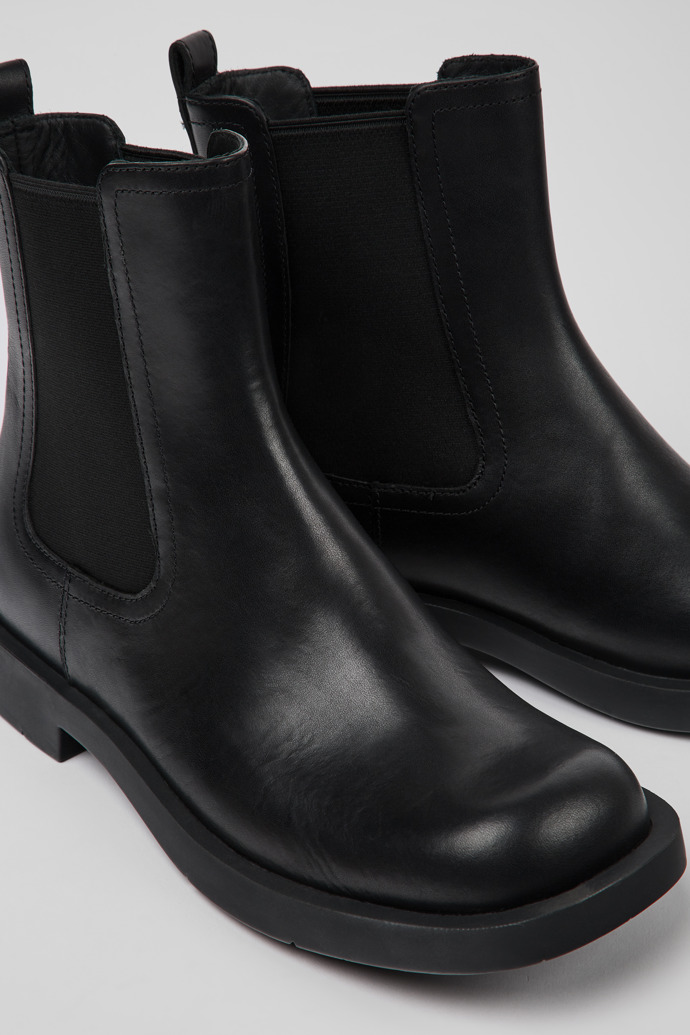 Botas Chelsea negras de piel para hombre