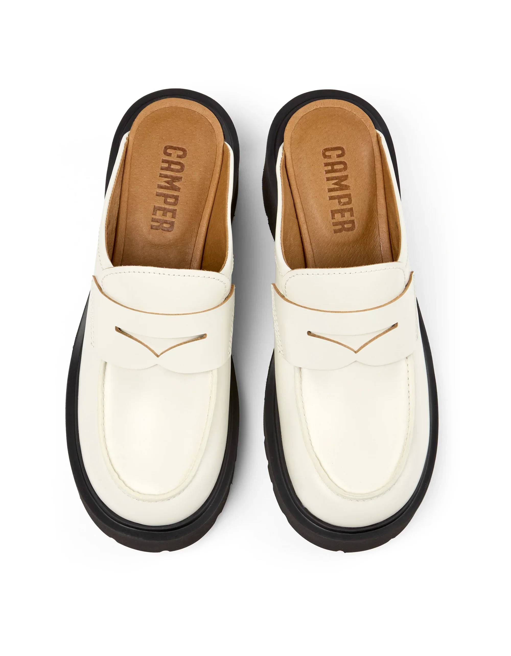CAMPER | ZAPATO SEMIABIERTO MUJER | MILAH WHITE NATURAL | BLANCO