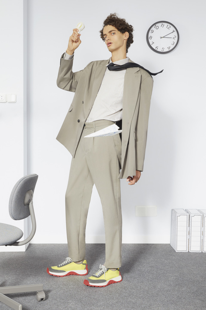 Sneakers multicolores de tejido y nobuk para hombre