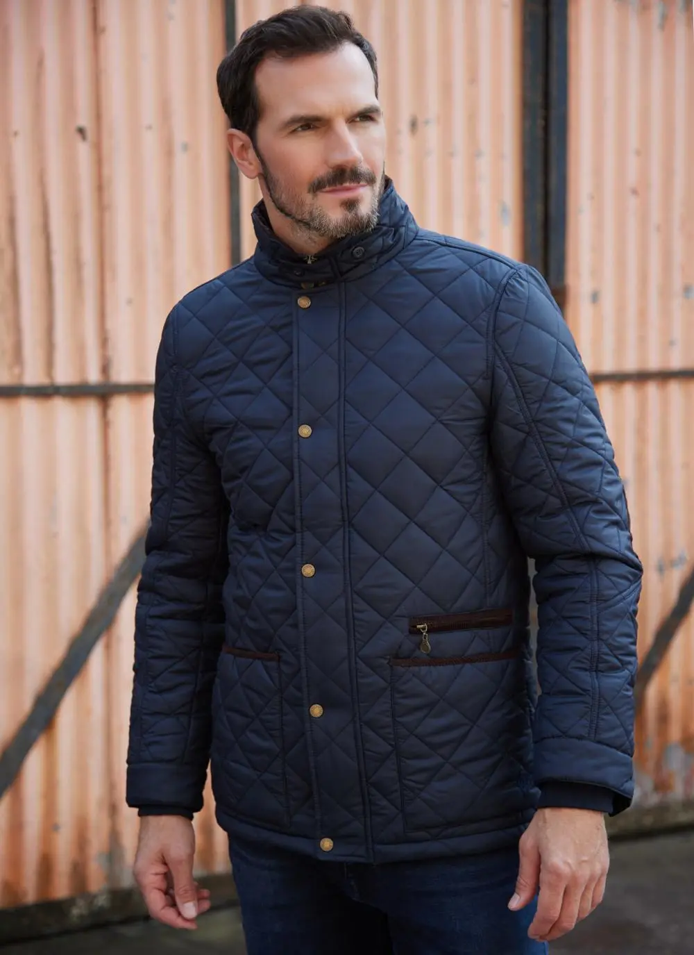 Cord Trim Quilted Jacket