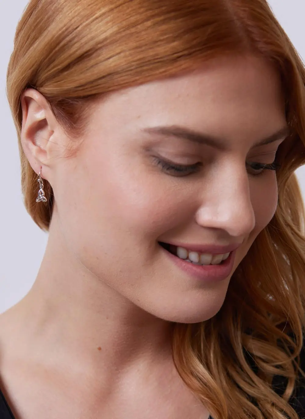 Sterling Silver Celtic Trinity Knot Drop Earrings