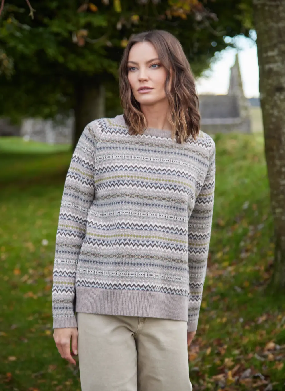 Willow Merino Fairisle Crew Neck Sweater