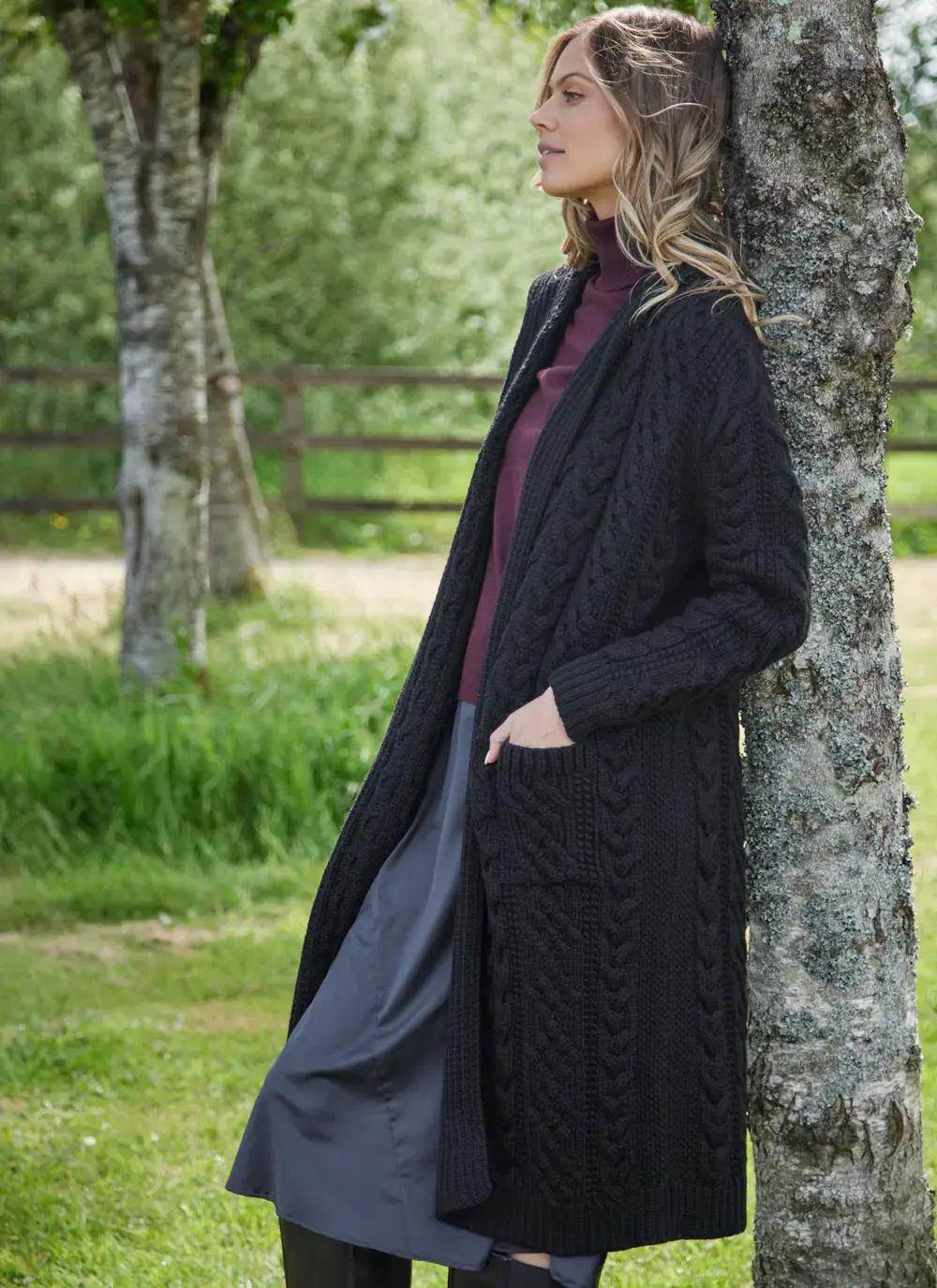 Aoife Long Hooded Coatigan