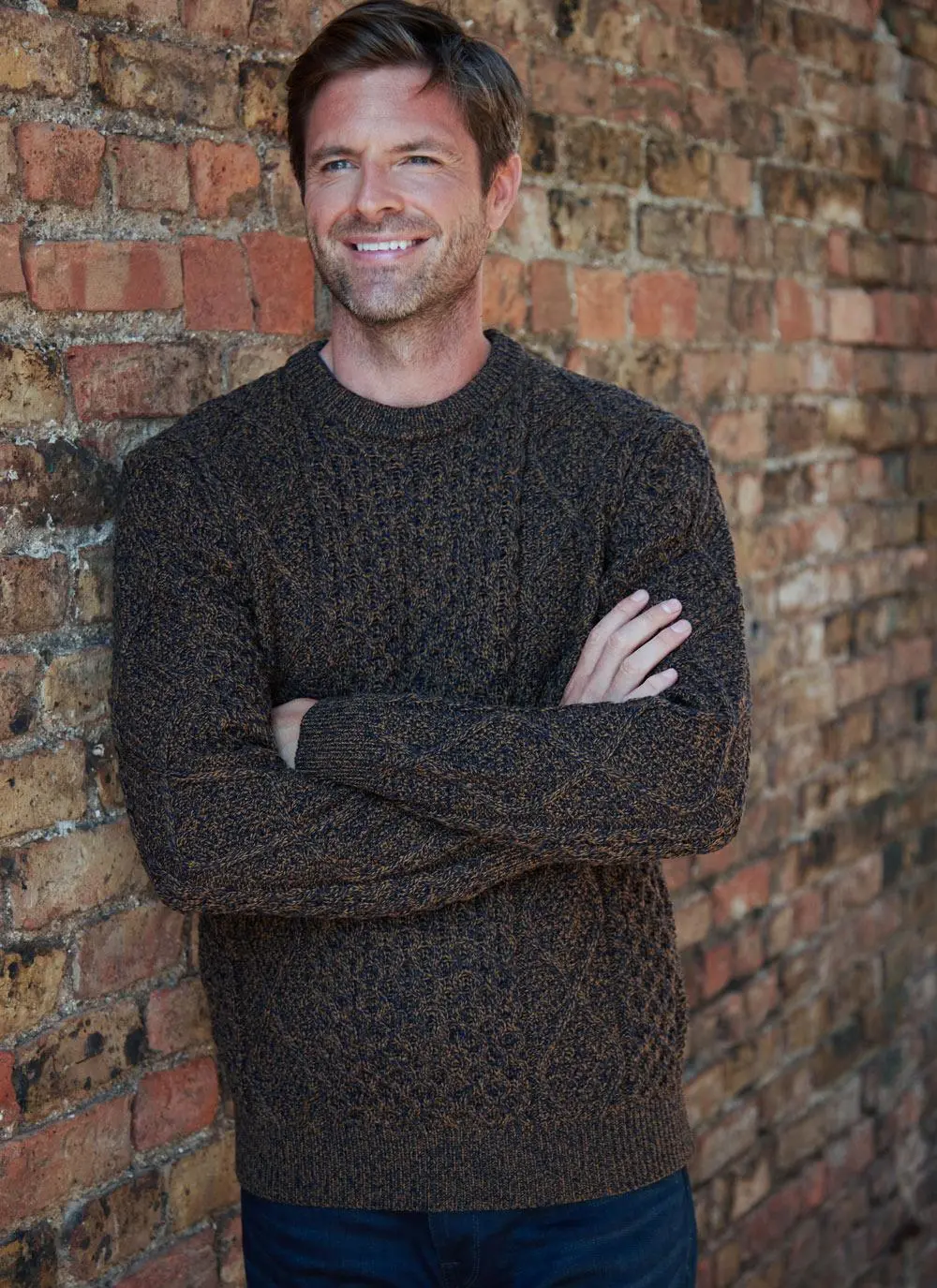 Connall Crew Neck Aran Sweater