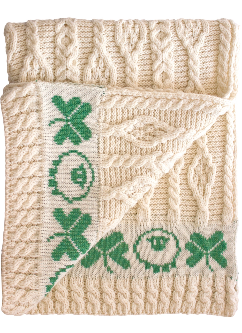 Aran Shamrock Baby Wrap
