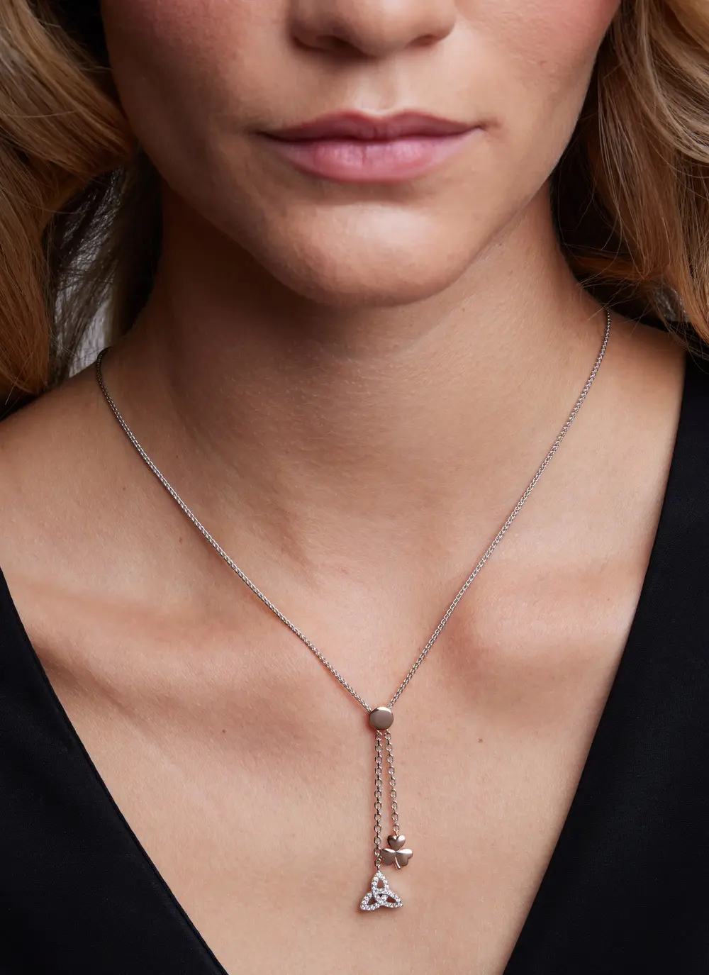 Shamrock & Trinity Two-Drop Pendant