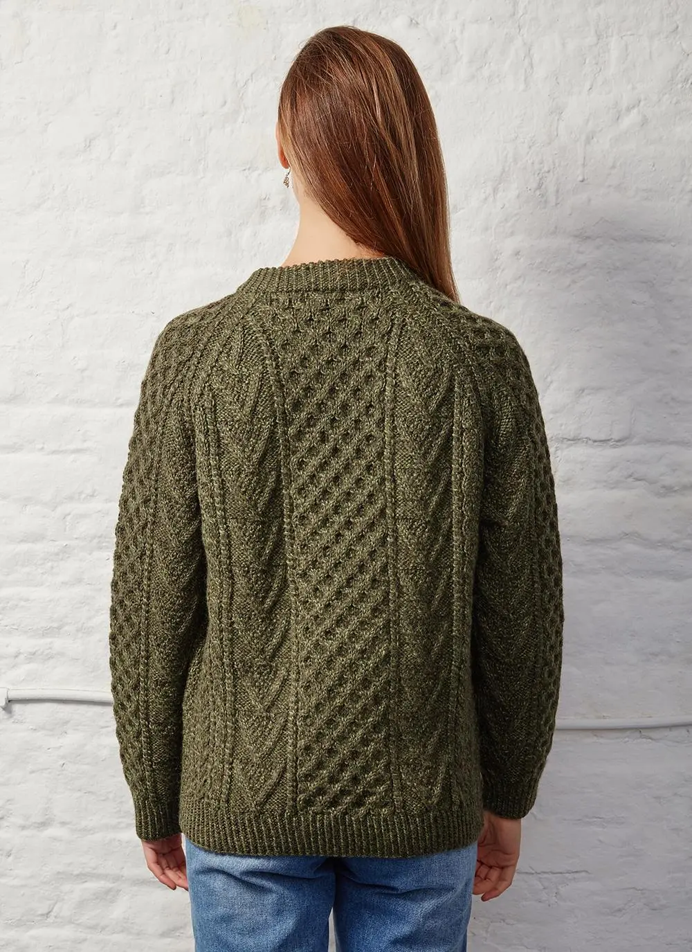 Traditional Hand-Knit Aran Sweater