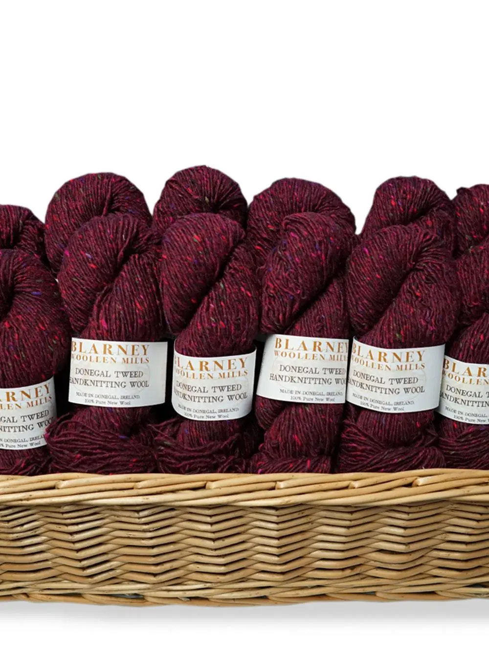 Aran Handknitting Wool Tweed Plum Pack Of 12