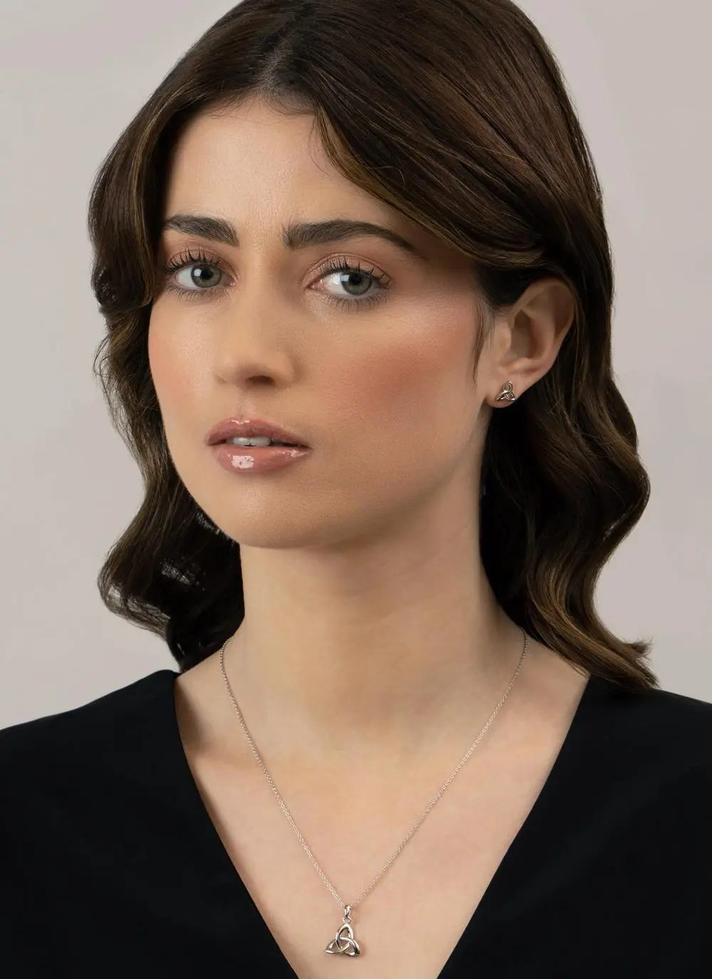 Sterling Silver Celtic Trinity Knot Stud Earrings