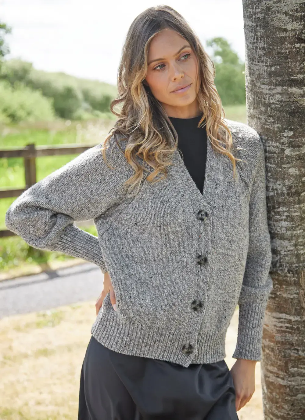 Fisherman Donegal Raglan Cable Cardigan