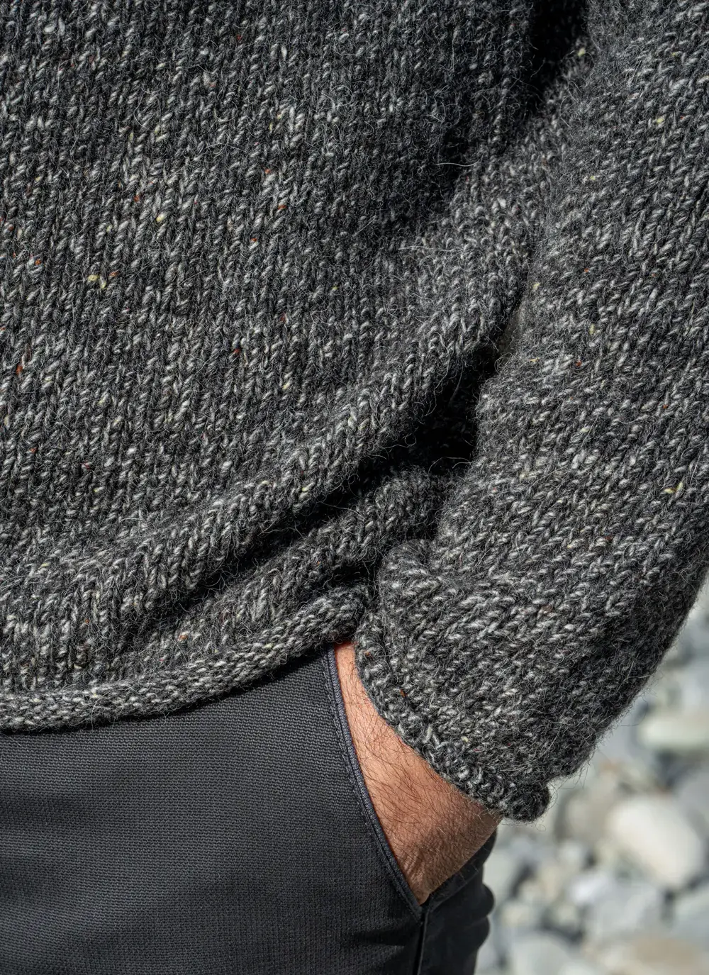 Fisherman Alpaca Roll Neck Sweater