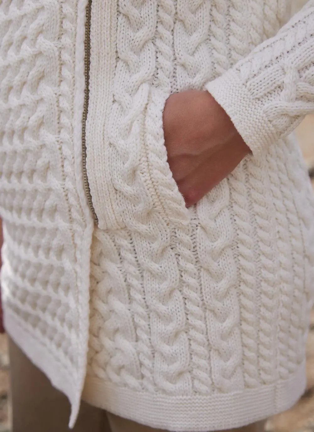 Kitty Aran Biker Coatigan