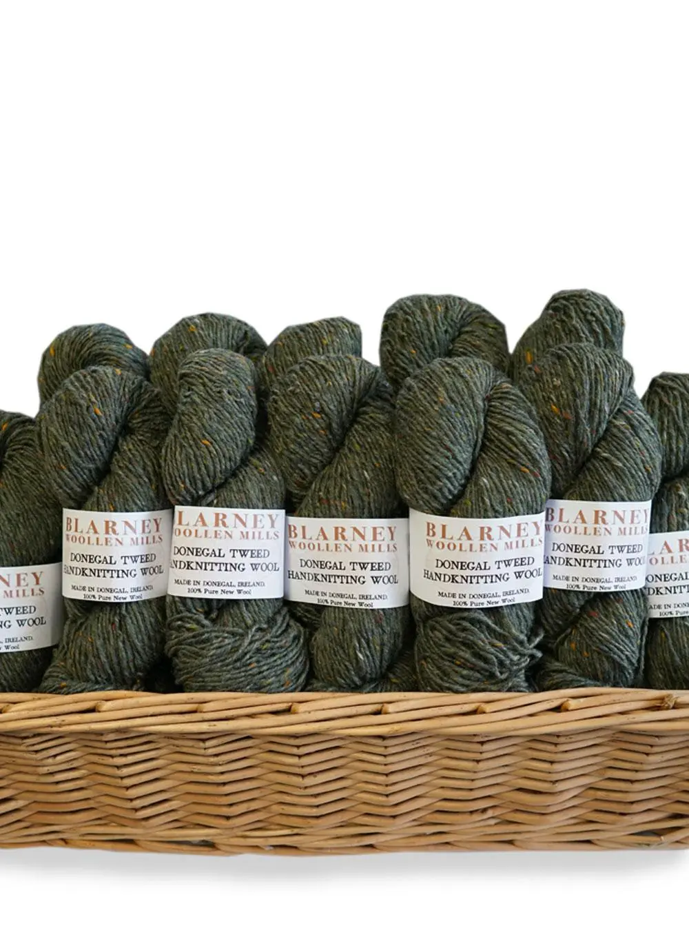 Aran Handknitting Wool Tweed Moss Pack Of 12