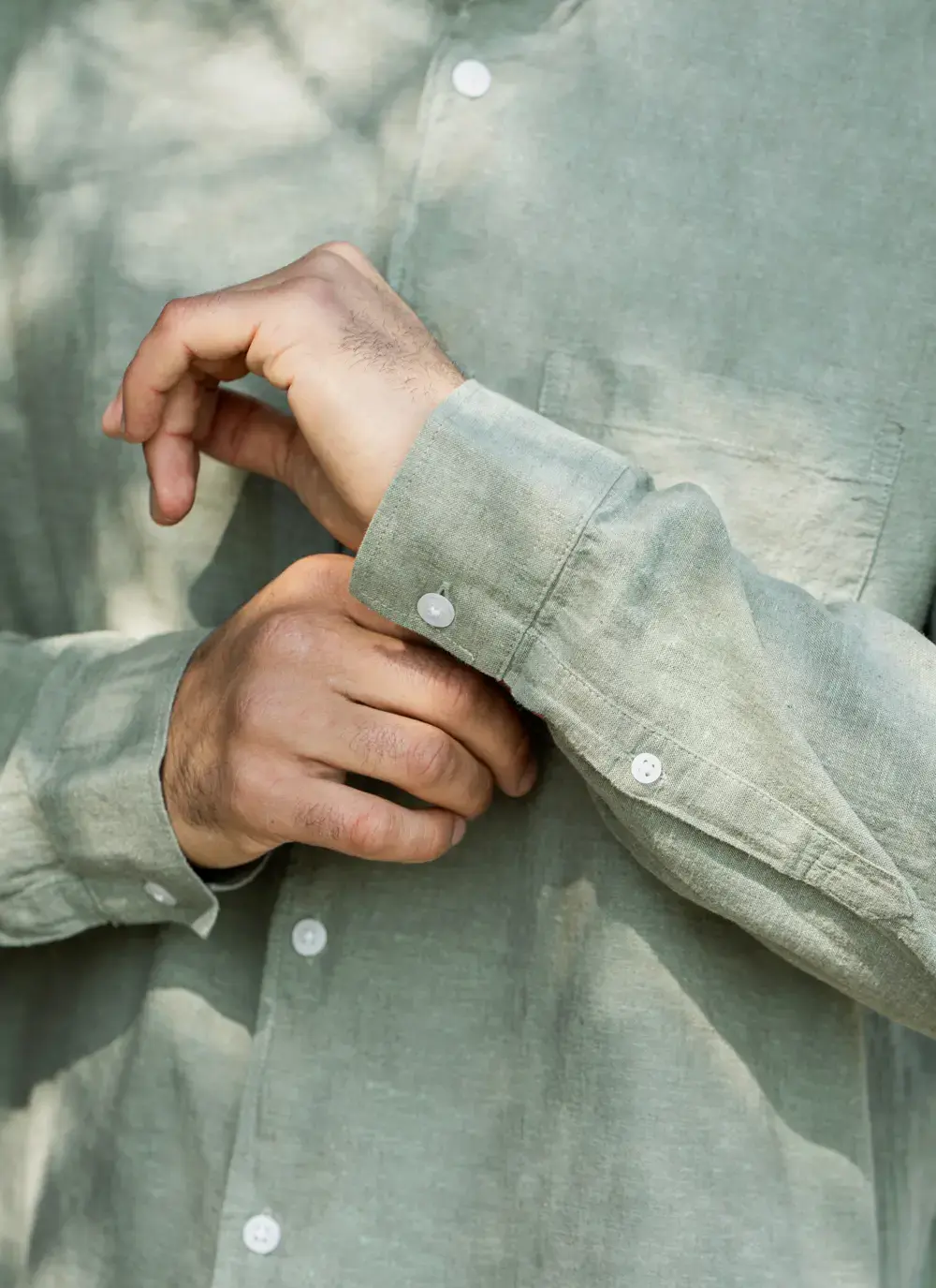 Donal Cotton Linen Grandfather Shirt