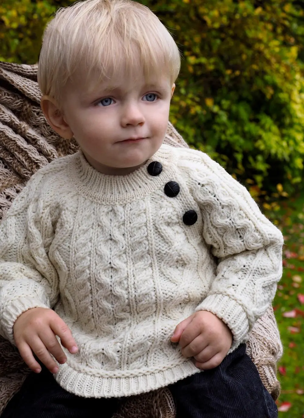 Baby Aran Crew Neck Sweater