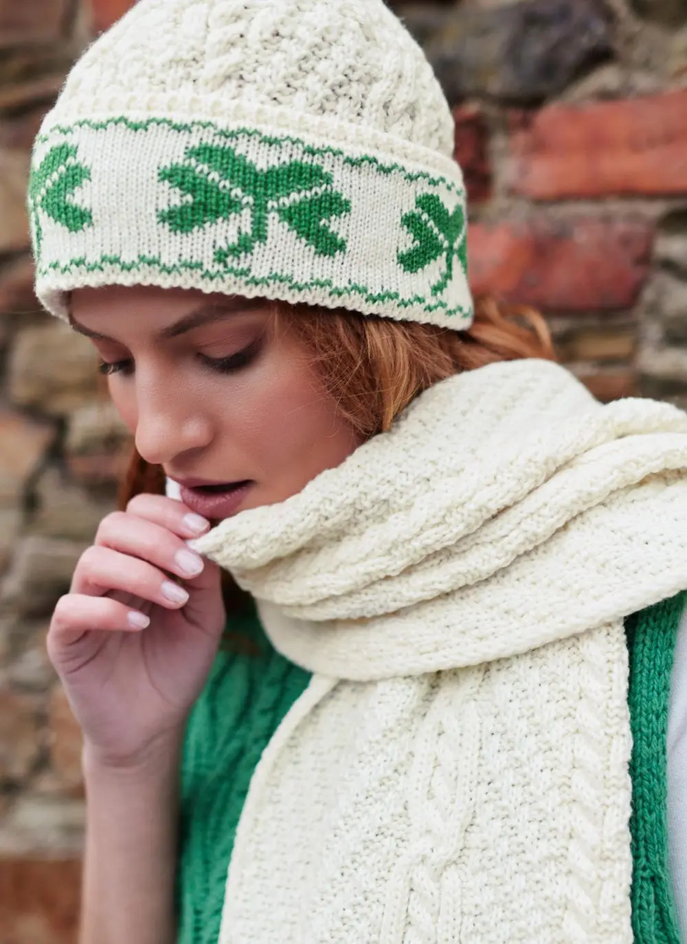 Shamrock Beanie & Scarf Set