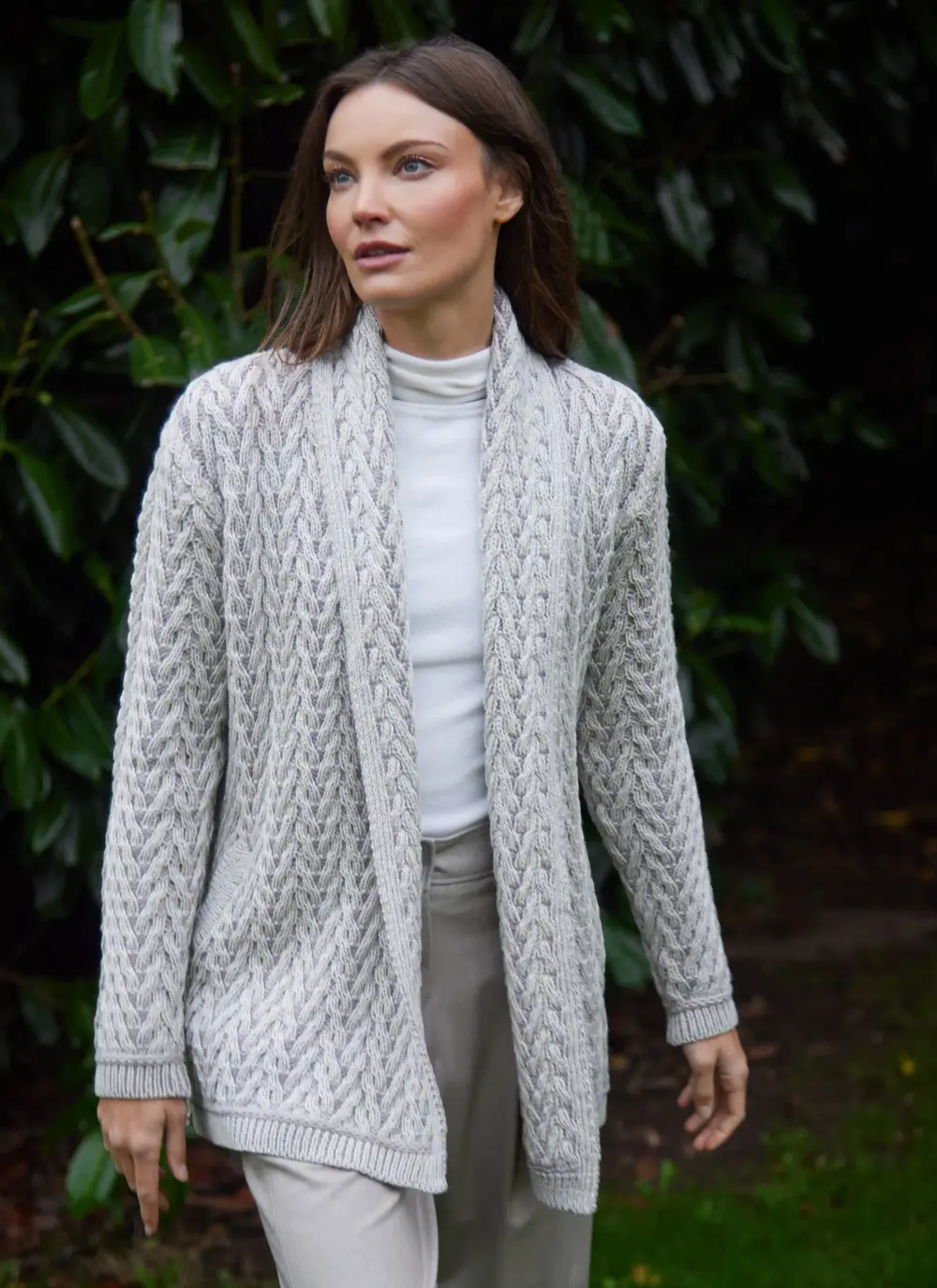 Riona Herringbone Edge to Edge Cardigan