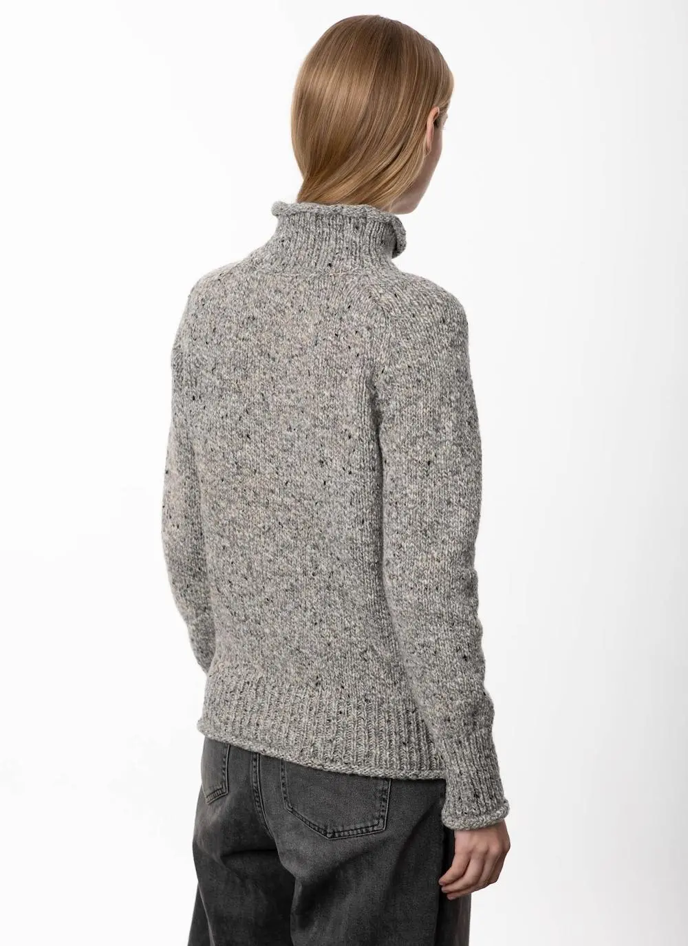 Fisherman Donegal Fleck Saddle Shoulder Sweater