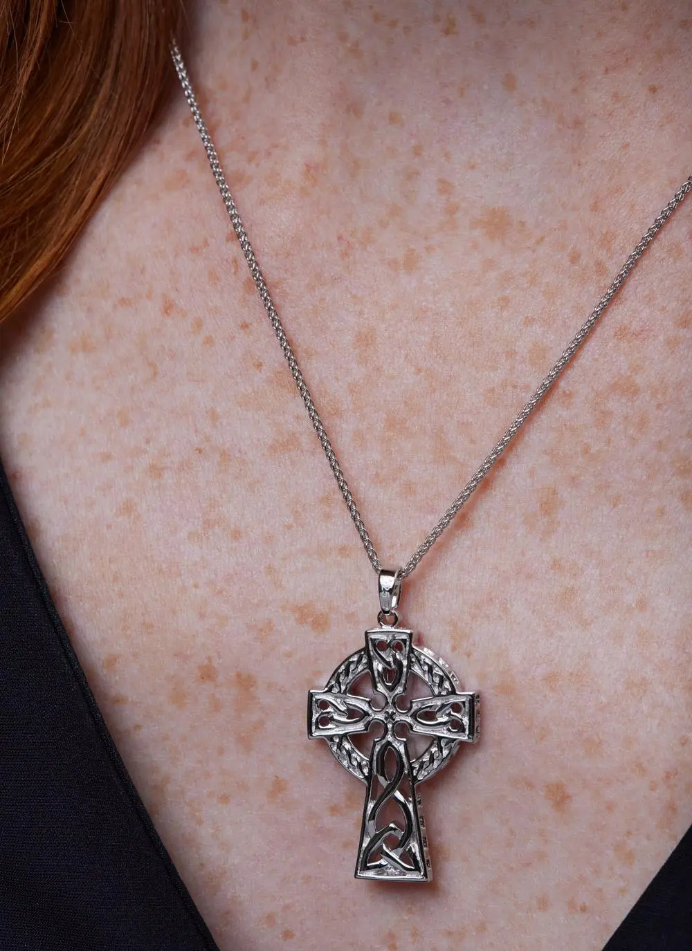 Sterling Silver Traditional Large Celtic Cross Pendant