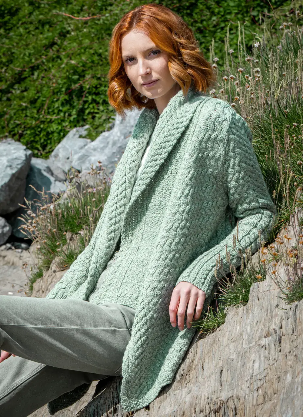 Glenross Aran Waterfall Cardigan