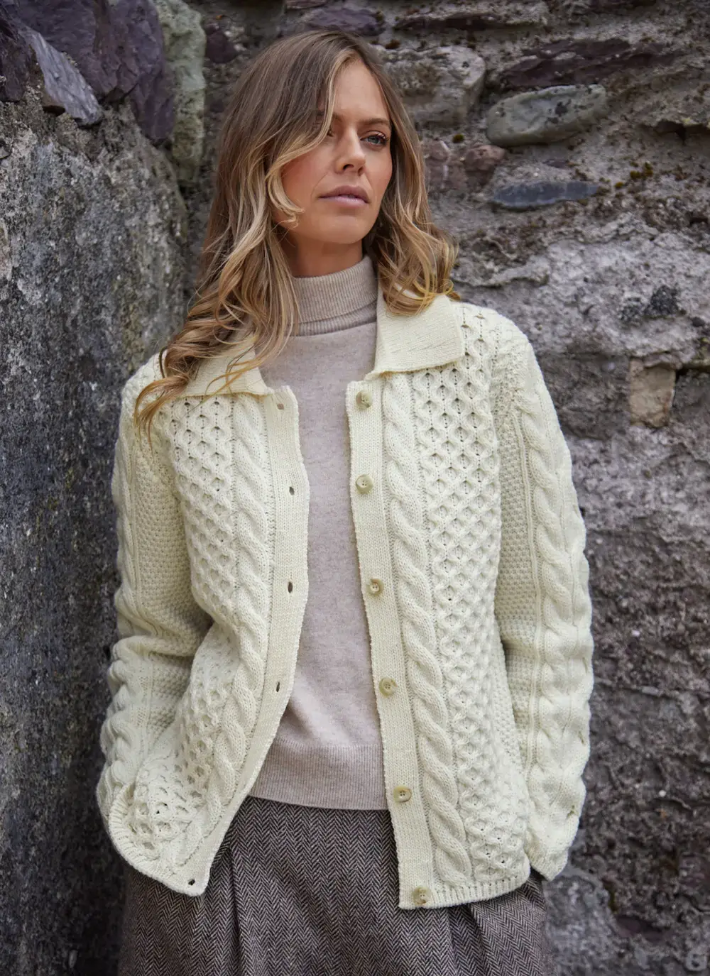 Saoirse Aran Collar Cardigan