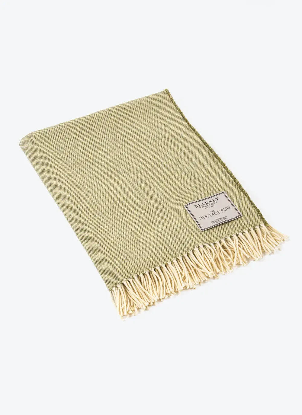 Spotted Green Supersoft Lambswool Throw