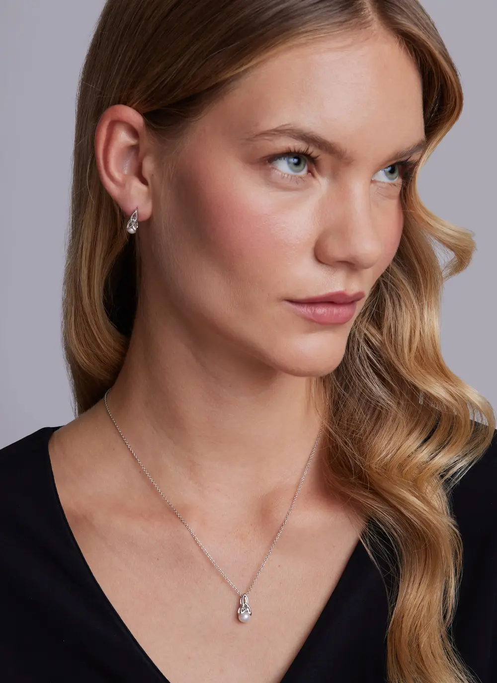 Sterling Silver Trinity Pearl Pendant