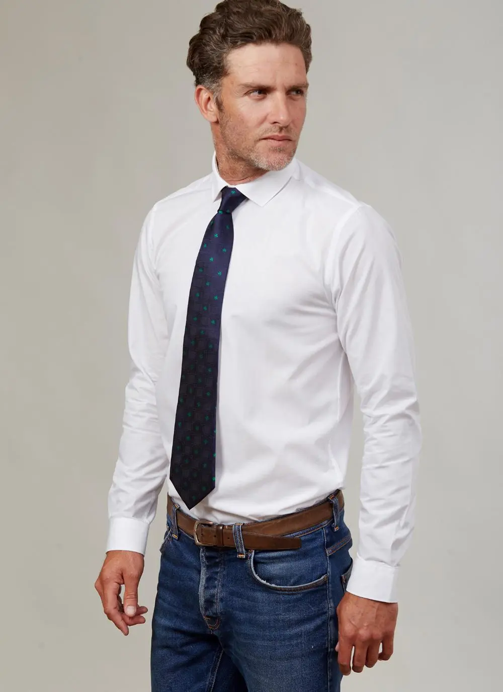 Shamrock Navy Silk Tie