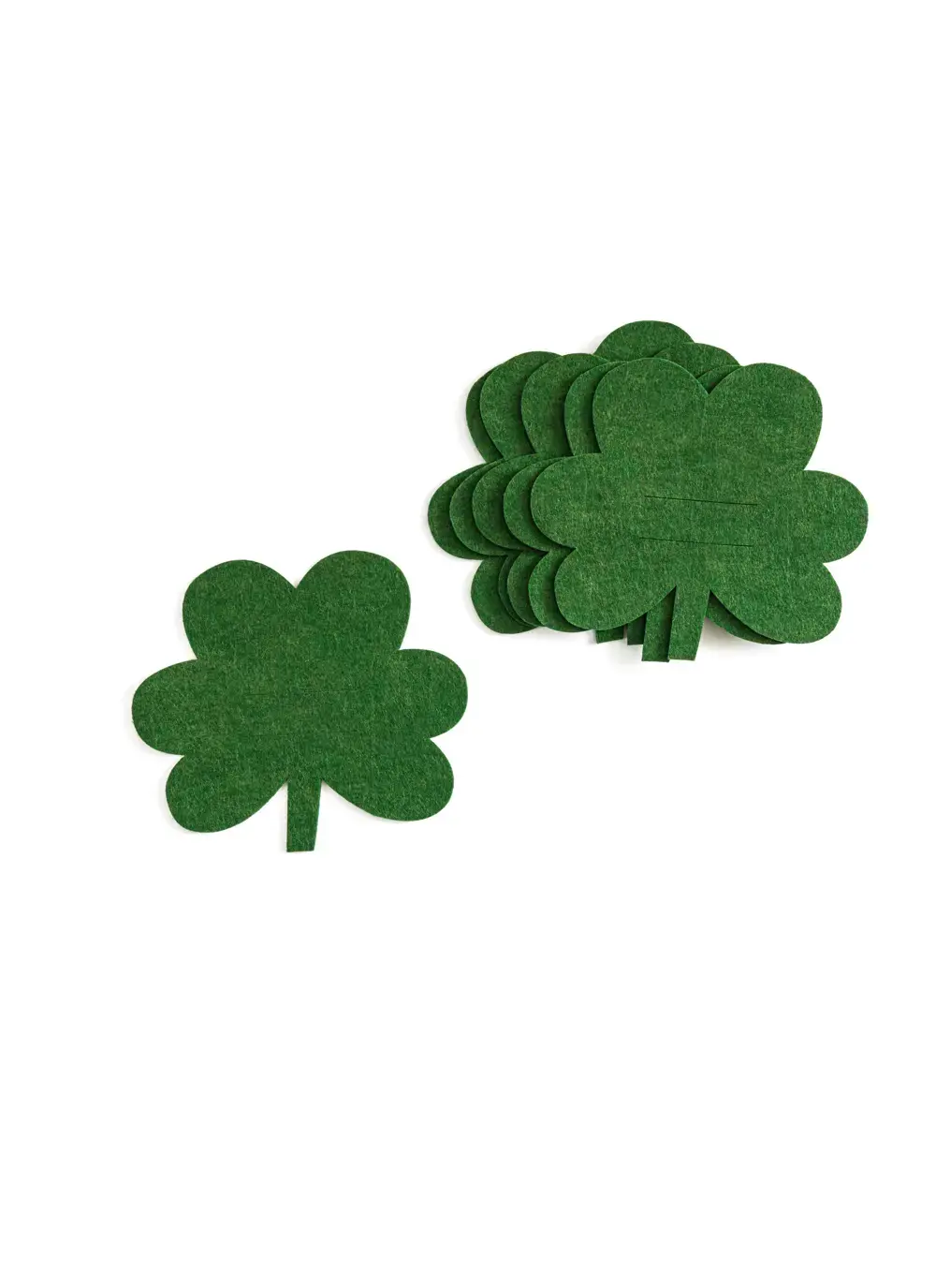 Green Shamrock Cutlery Holders & Placemats