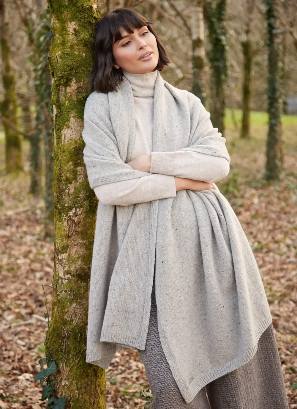 Personalized Cashmere/Wool Donegal Travel Wrap