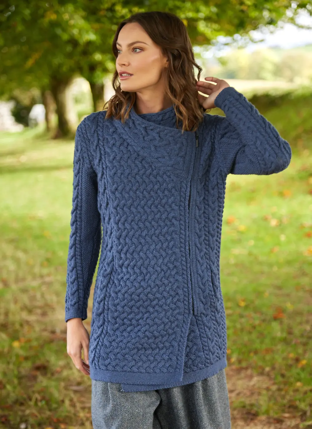 Kitty Aran Biker Coatigan