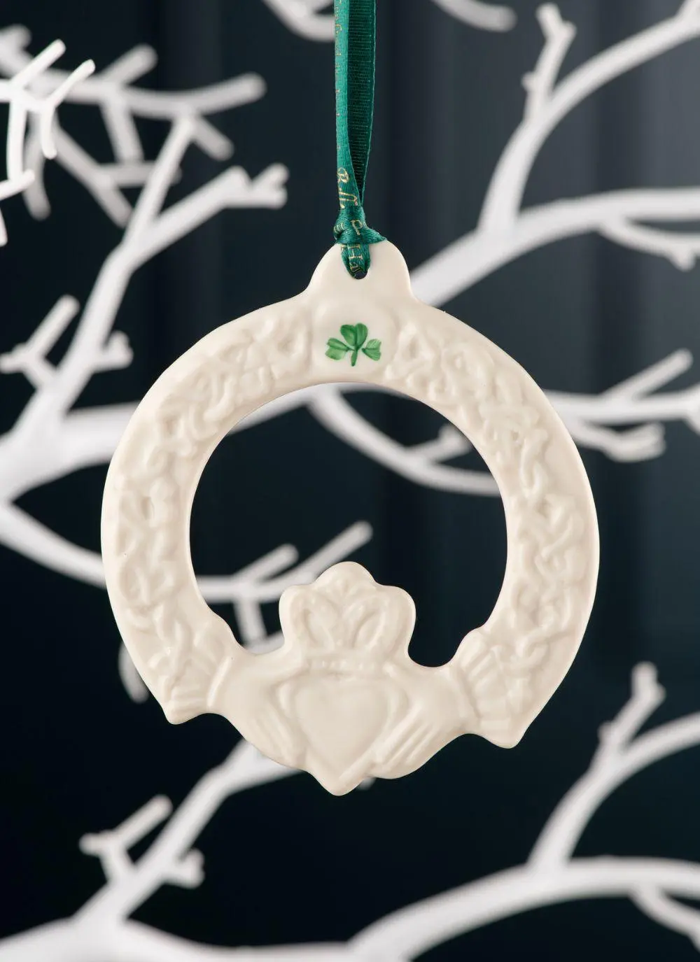 Belleek Claddagh Friendship Ornament